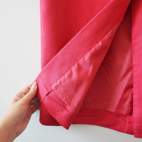Liz Claiborne Emma James Barbie Pink Linen Blend Button Down Midi Skirt Size 14 - Picture 5 of 11